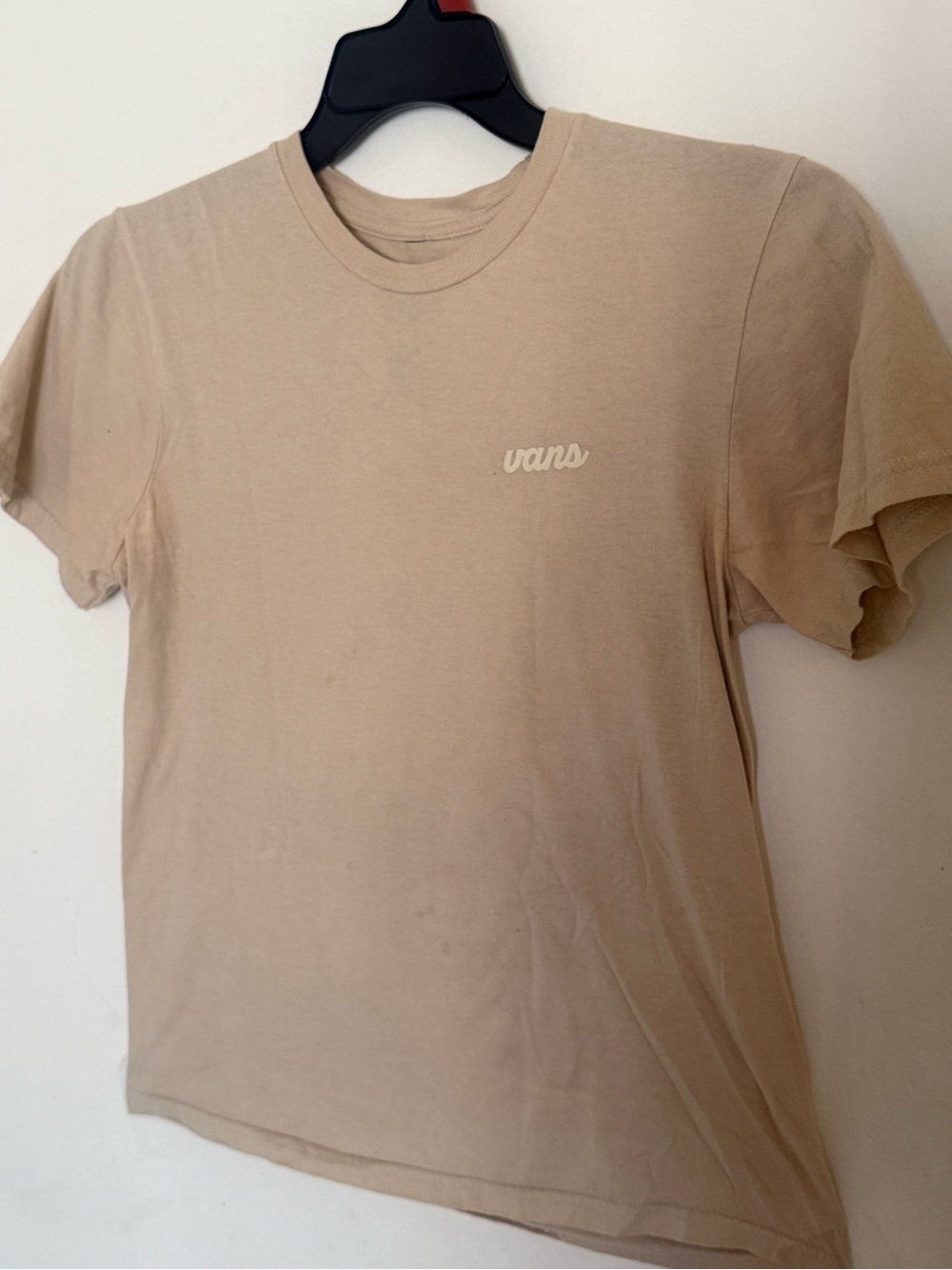 Vans Men's Tan Crewneck Logo T-Shirt